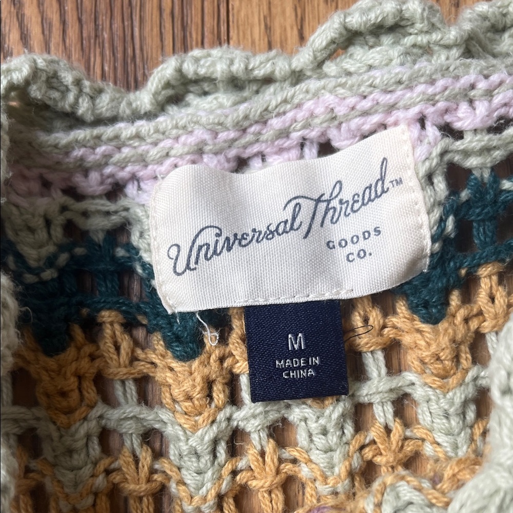 Universal Thread Multicolor Crochet Top - image 3